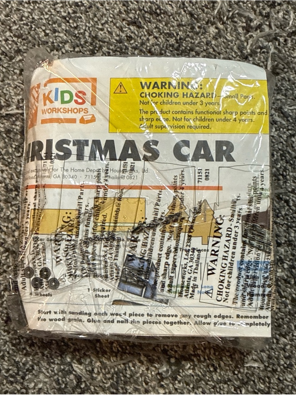 New Home Depot Kids Workshop Christmas Car with Pin